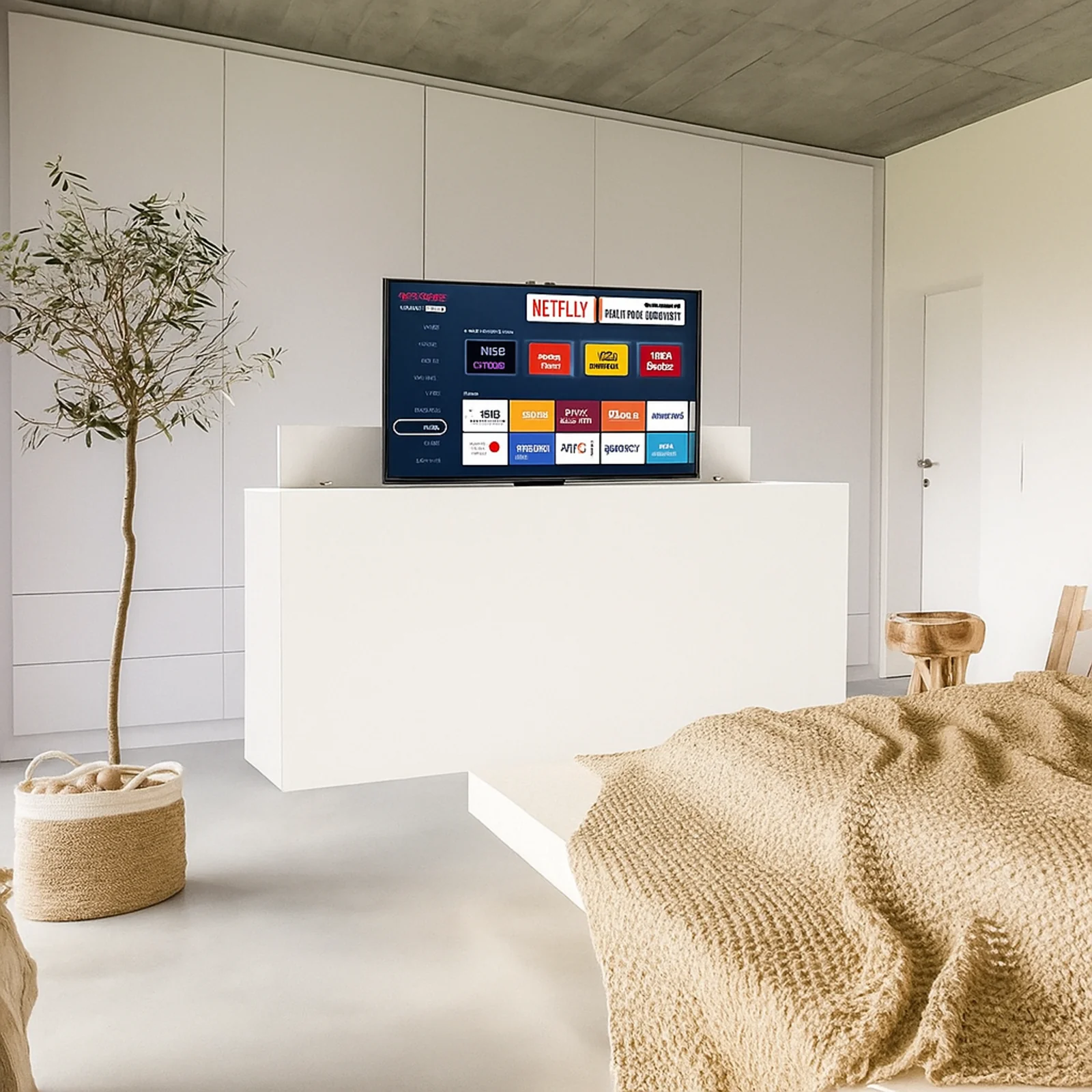 Console TV design : meuble TV motorisé avec télécommande sans fil - Collection Palace - Image 6