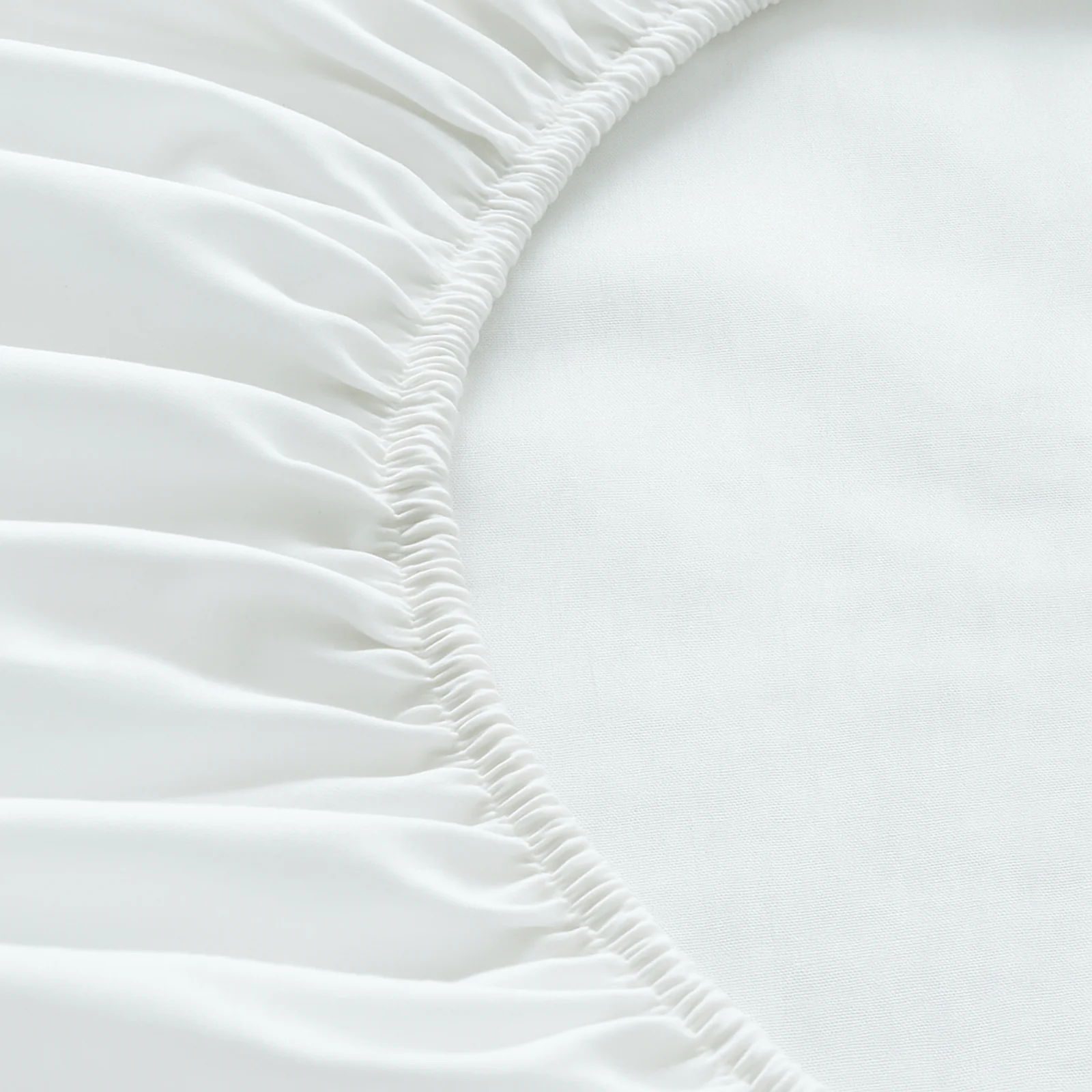 Drap housse élastique, respirant, blanc - Collection Unie - Image 4