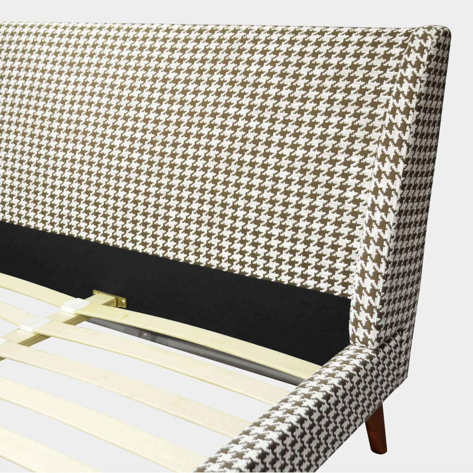 Lit vintage tissu, sommier à lattes flexibles bois - Collection Coco - Image 3