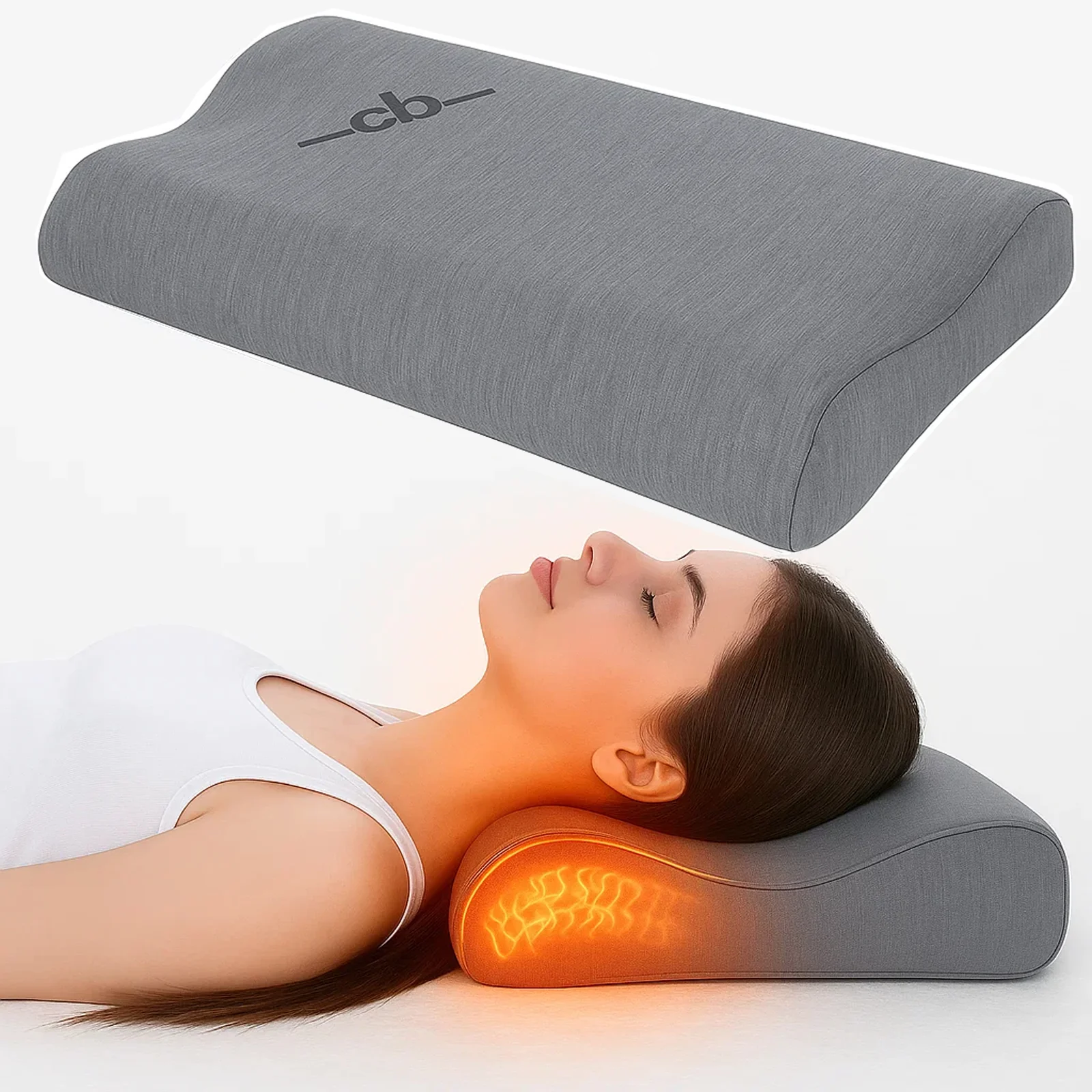 Dispositif révolutionnaire breveté avec centrale et calculateur intelligent automatique anti-ronflement, massage cervical et mémoire de forme - Collection Bien-Être - Image 7