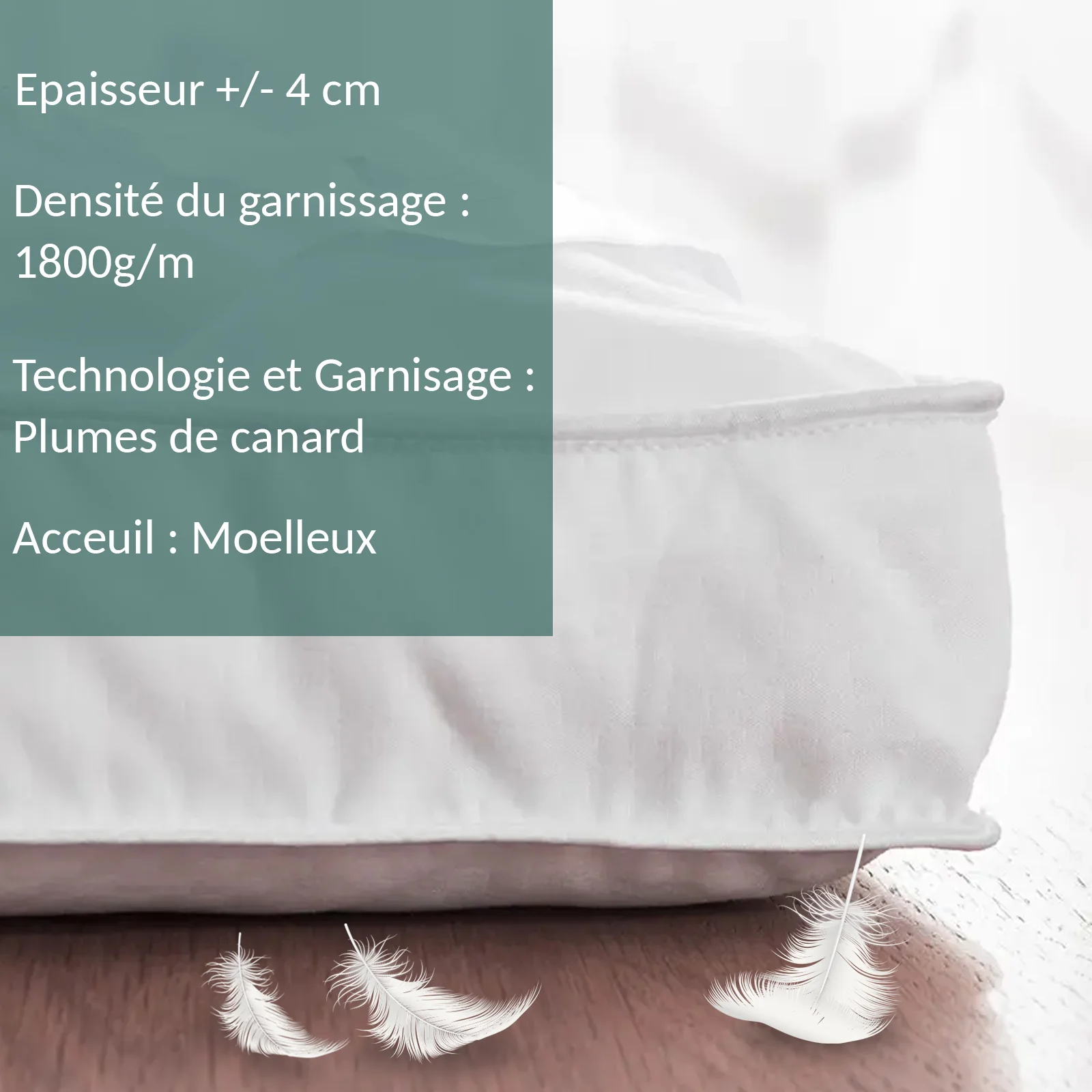 Pack Plume : Surmatelas + Couette + Oreiller - Image 17
