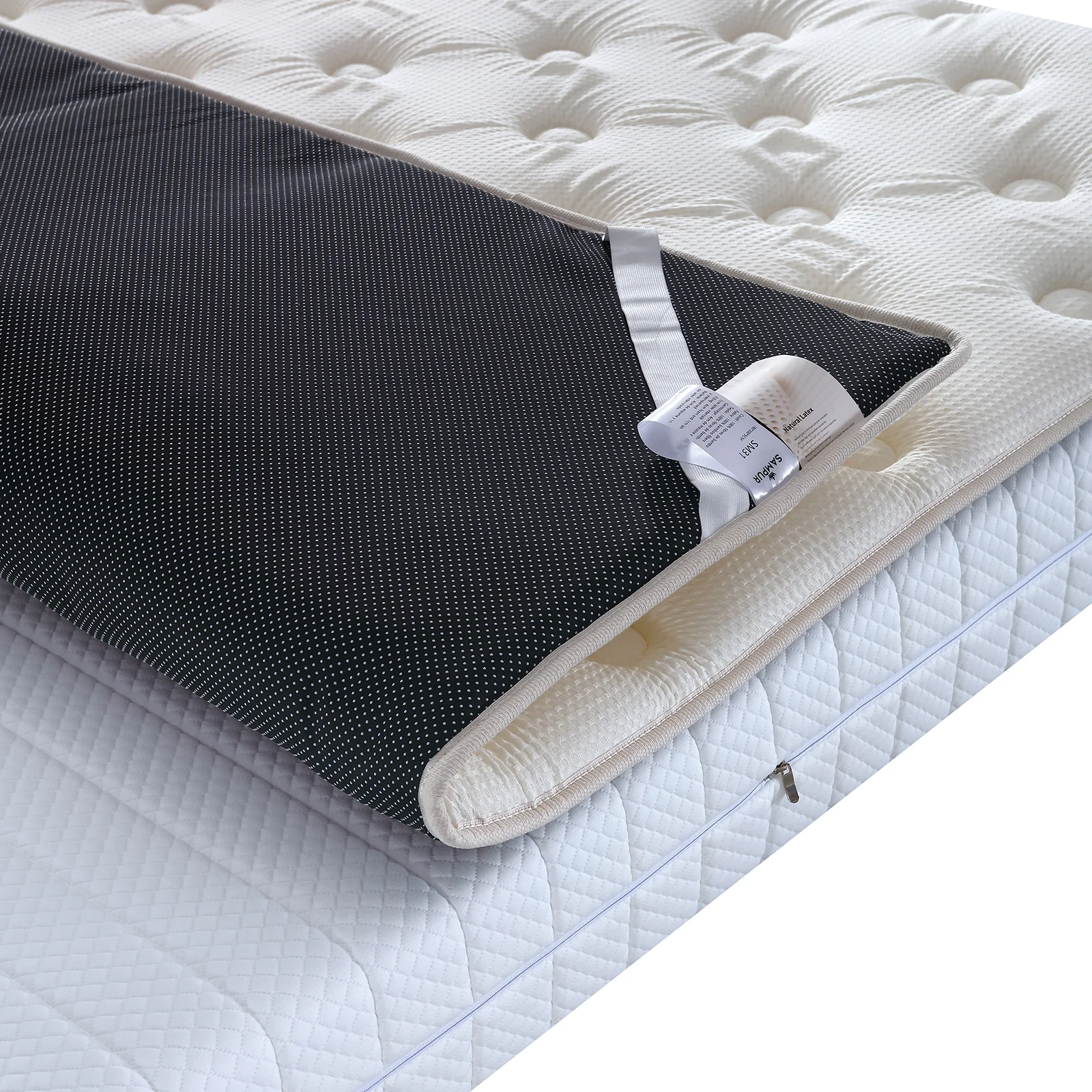 Surmatelas latex et mémoire de forme, enveloppe Bamboo - Collection Latex - Image 4