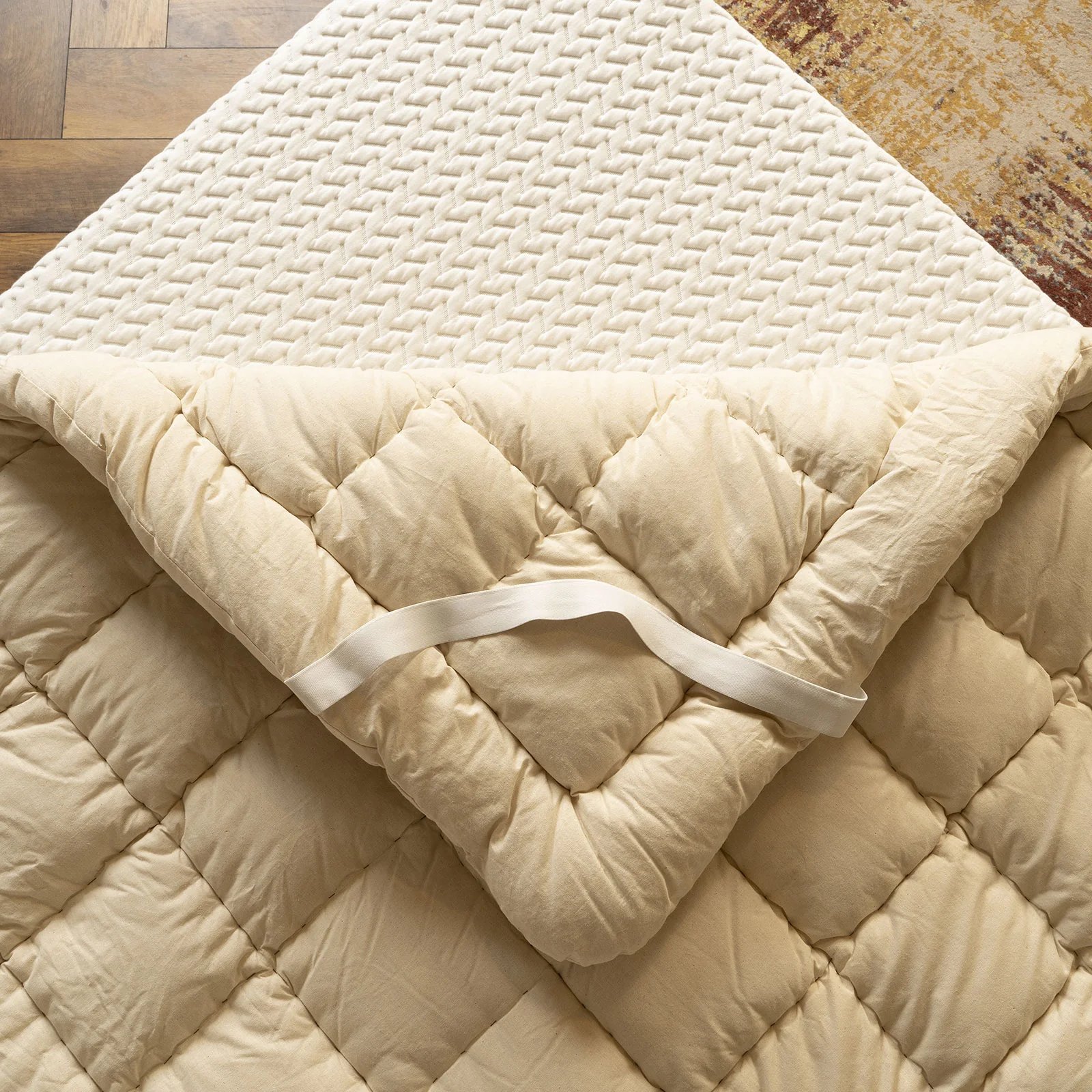 Surmatelas laine Mérinos 100% biologique, bonnet élastique - Collection Fjord - Image 4